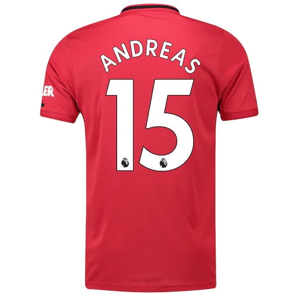 Camiseta Manchester United NO.15 Andreas Primera equipación 2019-2020 Rojo
